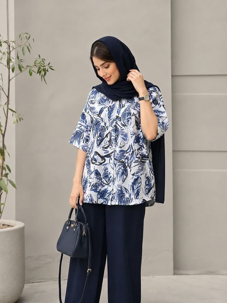 شومیز زنانه هاوایی نخی تابستانه