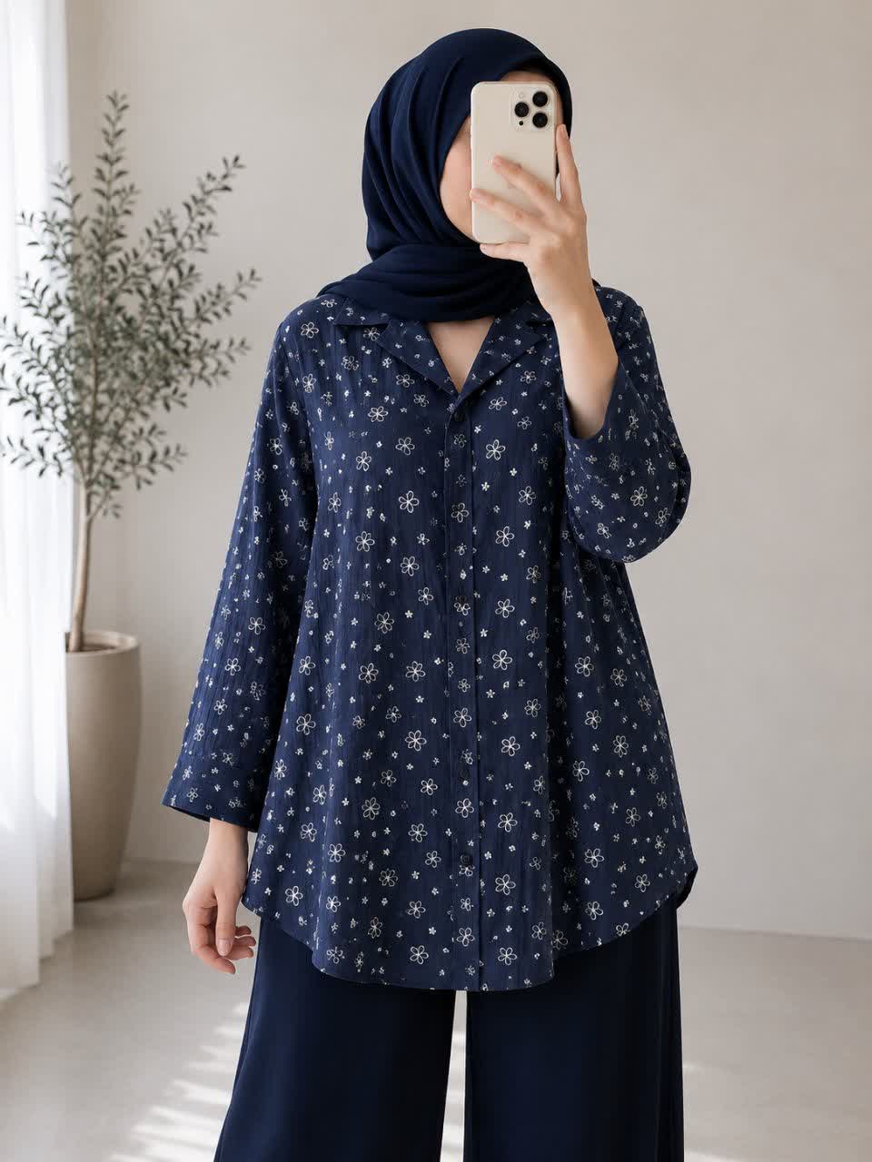 شومیز طرح شیشه ای بابونه