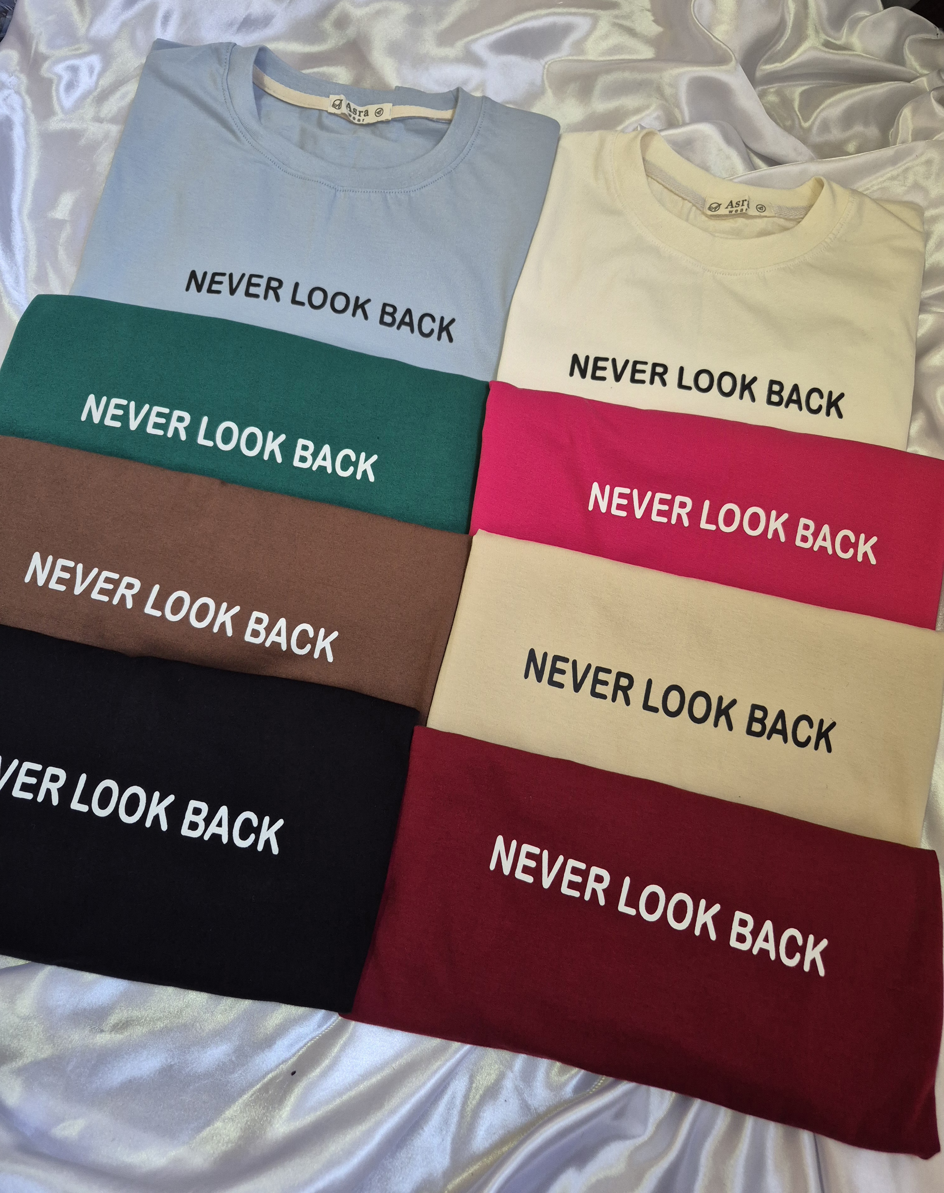 تیشرت باکسی نخ پنبه never look back